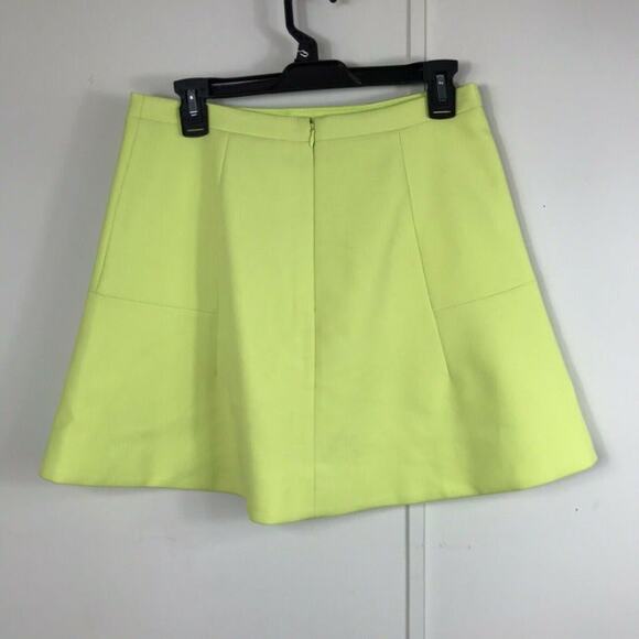 J Crew Womens Chartreuse A Line Skirt size 30 - Picture 3 of 3